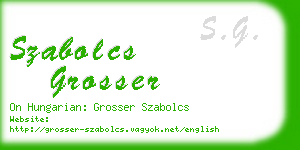 szabolcs grosser business card